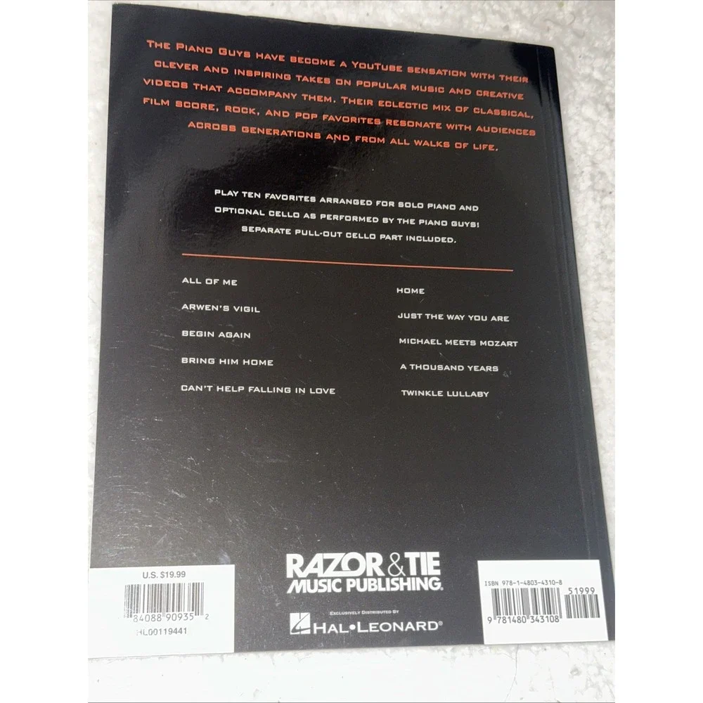 The Piano Guys Solo Piano Optional Cello Sheet Music Songbook Hal Leonard B16